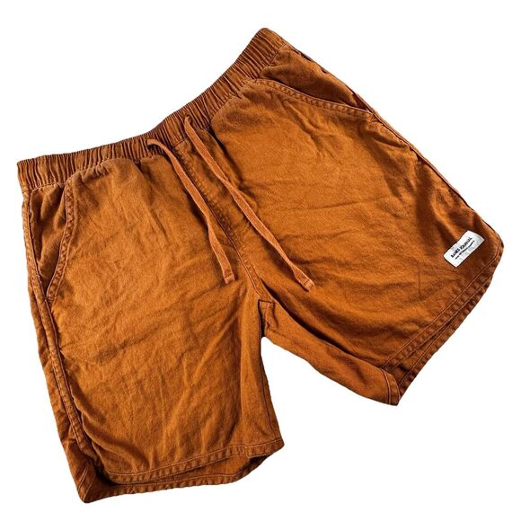 Banks Journal Linen Shorts Mens M Brown 7" Inseam Outdoor Flat Front Cargo - Picture 1 of 7